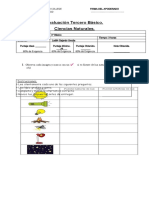 Evaluación Ciencias 3° Basico Abril