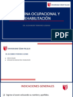 Medicina Ocupacional Y Rehabilitación: Dr. Alexander Terrones Lozano