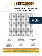 Sopa de Letras de El Pueblo Cruza El Jordán