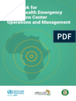 Handbook For Public Health Emergency Operations Center Operations and Management