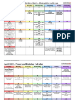 FLBC April 2023 Calendar