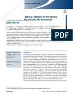 Evaluation of Dielectric Properties of The Barium Titanium Silicate (Ba2TiSi2O8) For Microwave Applications.