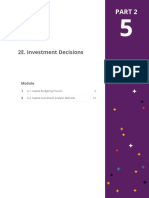 2E. Investment Decisions: E.1. Capital Budgeting Process 3 E.2. Capital Investment Analysis Methods 13