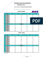 Horario de Docentes: Produccion Agropecuaria