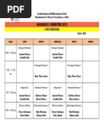 Horarios I Semestre 2023: I Año Medicina