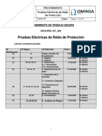 Procedimiento Pruebas Eléctricas de Relés de Protección