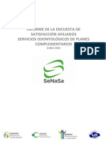 Informe de La Encuesta de Satisfacción Afiliados Servicios Odontológicos de Planes Complementarios