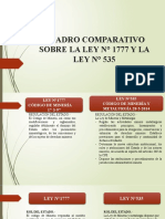 Cuadro Comparativo Sobre La Ley #1777 Y La LEY #535