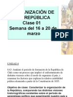 Organización de La República Clase 01 Semana Del 16 A 20 de Marzo