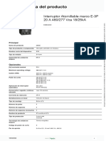 Ficha Técnica Del Producto: Interruptor Atornillable Marco E-3P 20 A 480/277 Vca 18/25ka