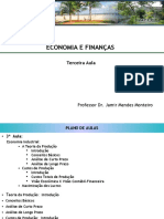 Economia E Finanças: Terceira Aula