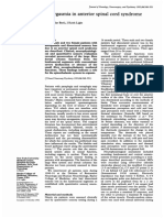 Anorgasmia in Anterior Spinal Cord Syndrome