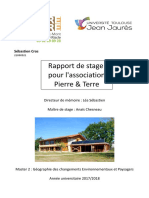 Rapport de Stage Pour L'association Pierre & Terre: Sébastien Cros