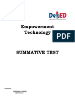 Summative Test in Empowerment Technology New Normal (Week 3&4)