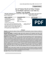 Clinical Outcome of Tetanus Based On Dakar Tetanus Severity Score in Paediatric Intensive Care Unit of A