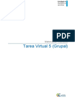 Tarea Virtual 5 (Grupal) : Matemática Financiera