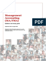 Management Accounting (MA/FMA) : Syllabus and Study Guide