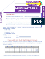 Numeración Hasta de 6 Cifras para Cuarto Grado de Primaria