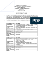 Invitation To Bid: Republic of The Philippines Department of Public Works and Highways Region Xi Matiao, City of Mati