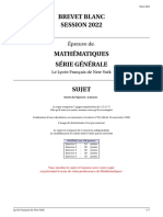 Brevet Blanc SESSION 2022: Épreuve de