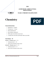 Chemistry: 2021 James Ruse Agricultural High School Year 11 Theory Examination