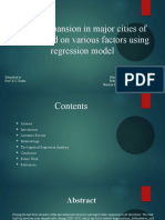 Urban Expansion in Major Cities of India Based On Various Factors Using Regression Model