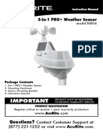 Important: 5-In-1 PRO+ Weather Sensor