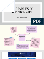 Variables y Definiciones