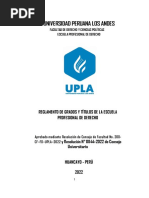 Universidad Peruana Los Andes: Reglamento de Grados Y Títulos de La Escuela Profesional de Derecho