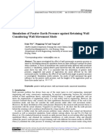 Simulation of Passive Earth Pressure Against Retaining Wall Considering Wall Movement Mode