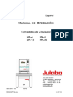 Manual de Operación: Termostatos de Circulación MA-4 MA-6 MA-12 MA-26