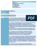 Acórdão Crime de Ofensas A Integridade