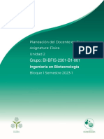 Planeación Docente Física U2 B1 2023-1