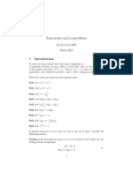 Exponents and Logarithms EC Handout 02