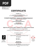 Certificate: PC1864/PC1832/PC1616 - Control and Indicating Equipment