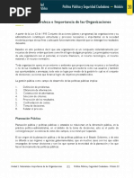 Unidad 2. Naturaleza e Importancia de Las Organizaciones: Planeación Pública