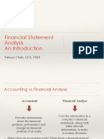 Financial Statement Analysis An Introduction: Fabricio Chala, CFA, FRM