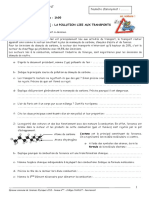 Sciences Physiques Épreuve Commune 2013 - Durée: 1h00 Chimie: La Pollution Liee Aux Transports