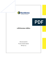 Ceftriaxona Sódica: Bula para Paciente Pó para Solução Injetável 500 MG e 1g