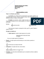 Guía de Castellano. 1er Año Tema 1: La Oración y Sus Partes. La Oración Es La Unidad Mínima de Información Con Sentido Completo, Que