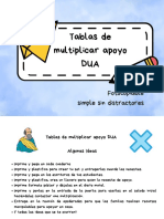 Recurso de Apoyo DUA Tablas de Multiplicar 1-12x