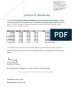 Certificate of Contribution: Optum Global Solutions (Philippines), Inc. Under Unitedhealth Group ("Company")