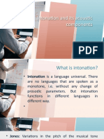 Intonation and Its Acoustic Components