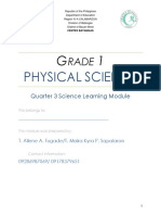 Physical Science: Quarter 3 Science Learning Module