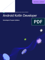 Android Kotlin Developer Nanodegree Program Syllabus