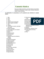 Canasta Básica: A Continuación, Te Presentamos Los 40 Productos Que Conforman La Canasta Básica