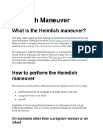 Heimlich Maneuver Notes