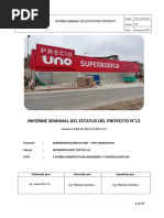 Informe Semanal de Estatus Del Proyecto