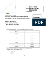 Rwamagana District Exam 2023 S4 Biology