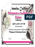 Diploma Peluquera Tere 2023